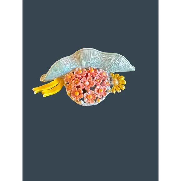 Vintage Beatrix Jewelry BJ Jewel Flower Pin Brooch Accessory - Picture 12 of 16